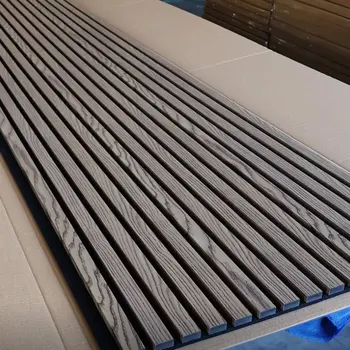 Manufacturer 2800*600mm Soundproof Slat Wood Wall Panel Akupanels for Interior Decoration