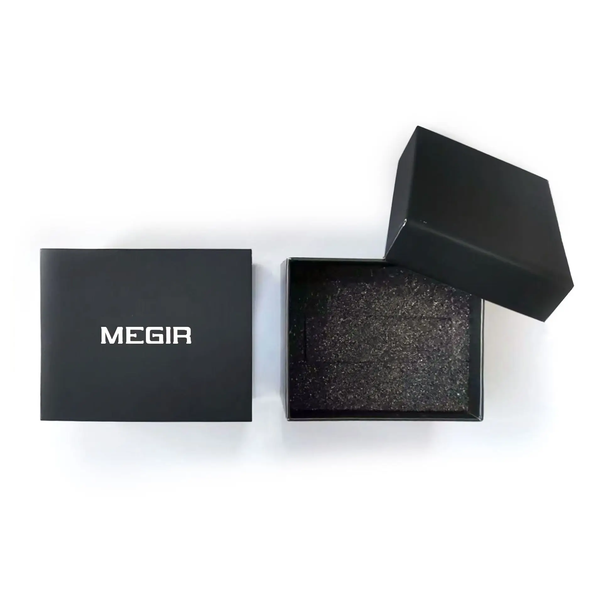 Megir Box Watch Cube Rectangular Box Original Watches Paper Luxury