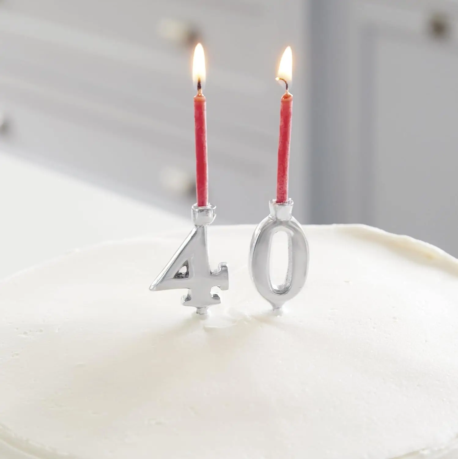 Reusable Metal Number Candle Holders for Birthday Party Cake Decoration