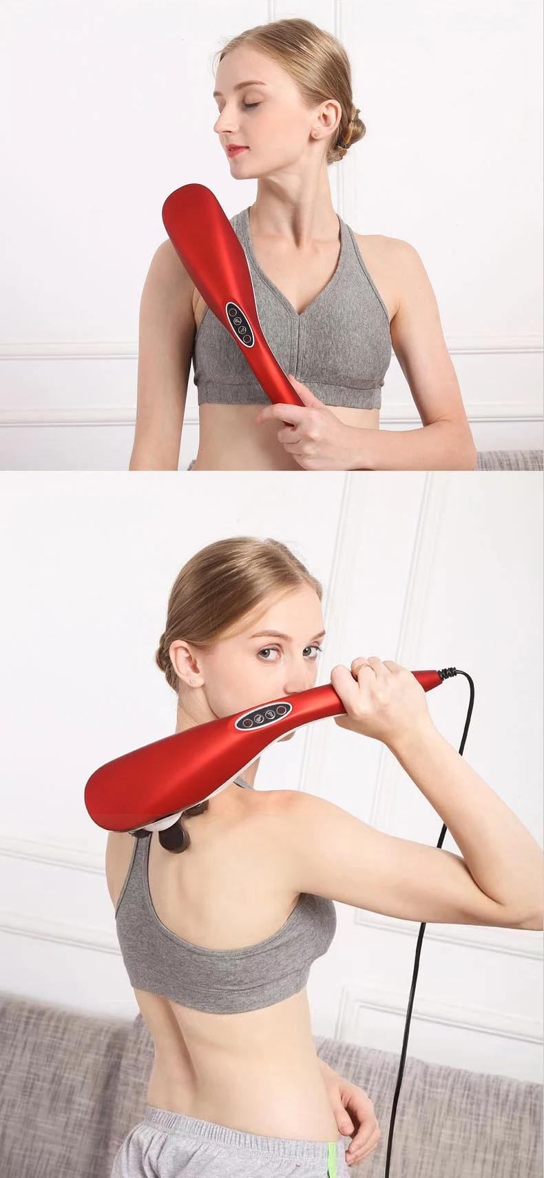 Wholesale Electric Handheld Vibrating Neck Back Cervical Vertebra Relax Infrared Wormwood Hot Compress Dolphin Body Massager.jpg