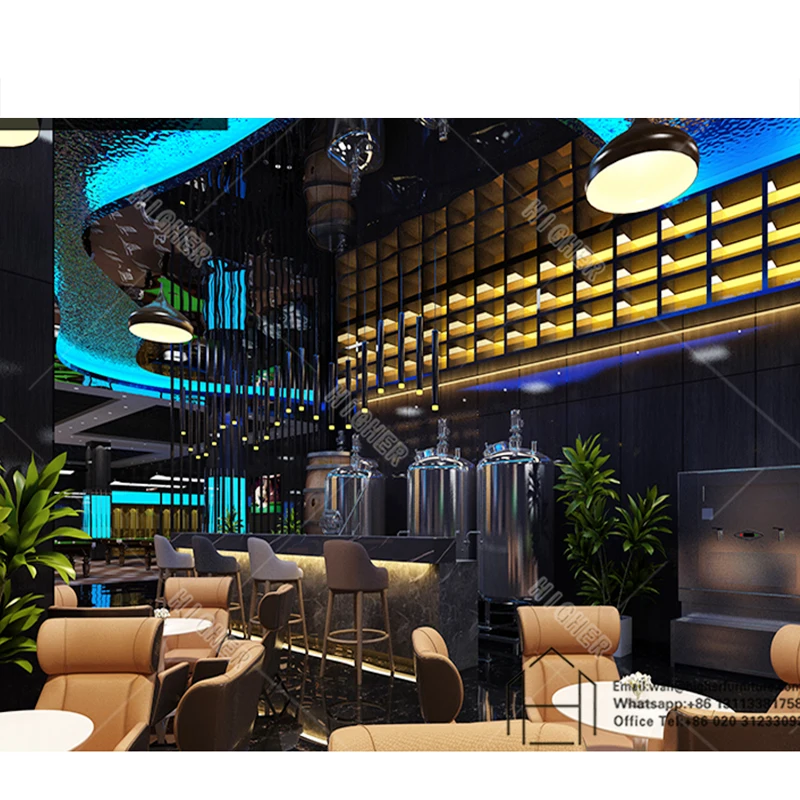 ★ Private Bar Counter Set LED Drink Bar Counter Set Commercial Music Dance Club Hotel