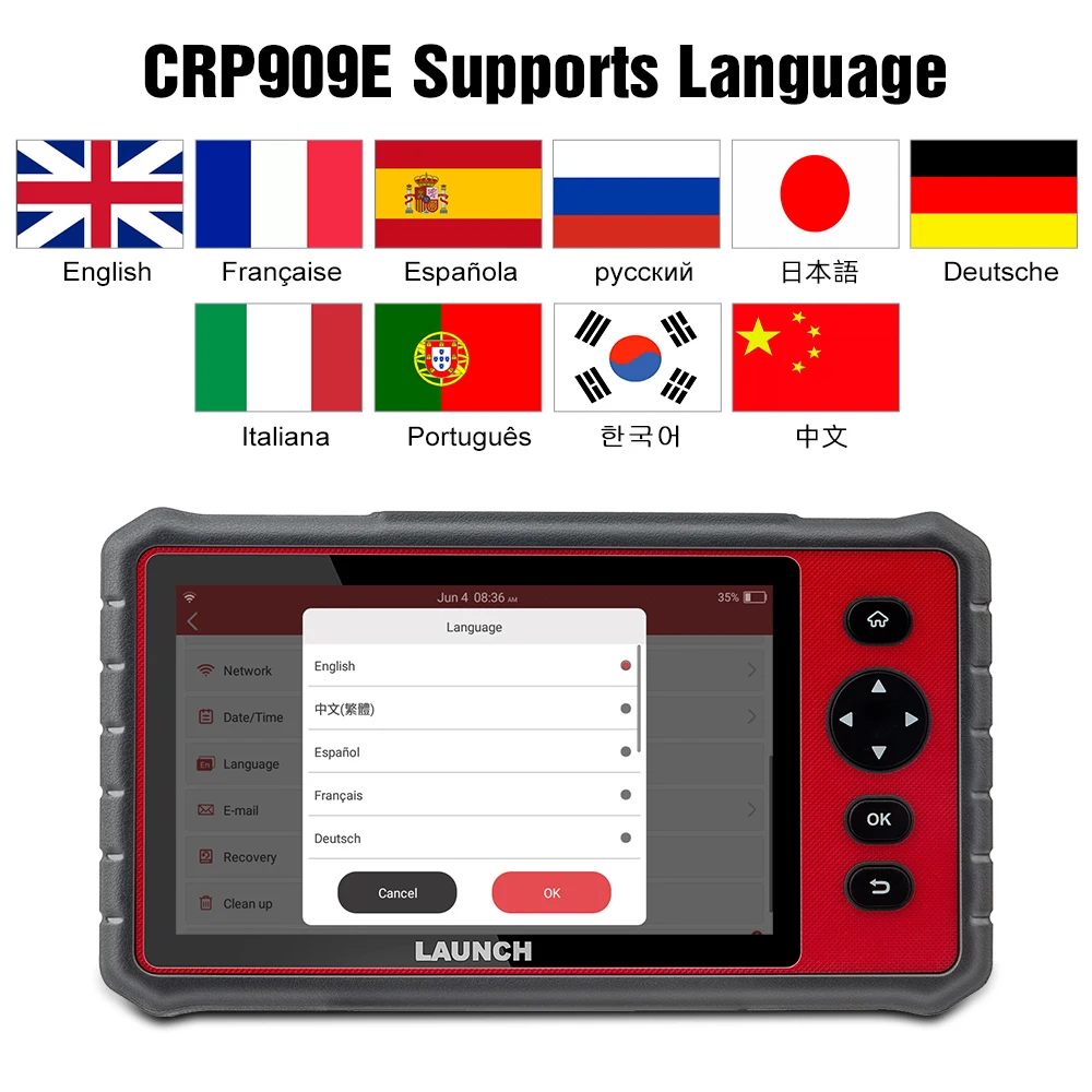 Launch X431 Crp 909 Pro 909e Scanner Crp909 Crp909x Obd2 Auto Car Scanner Full Systems Electronics Diagnostic Scan Tool