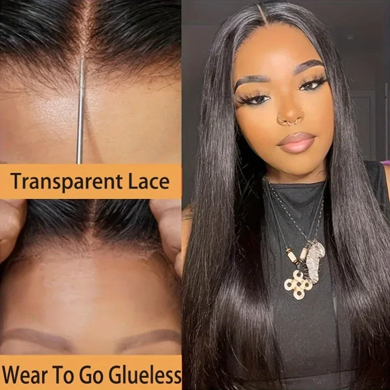 Bob Wig Human Hair Glueless Wigs Pre Plucked Lace Front 180% Density_voghion.com