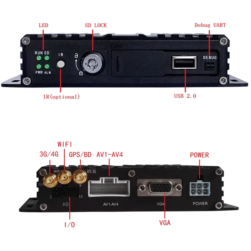 Vehicle Surveillance Remote Control Bus Truck Cctv Dvr 4ch 8ch 1t 2t 4g