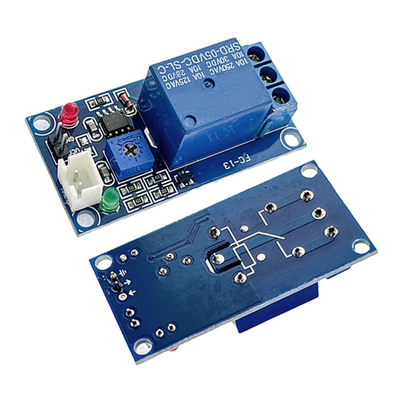 Module Relais Photorésistif DC 12V 10A - Détecteur De Luminosité Automatique Avec Câble (Lot De 5)