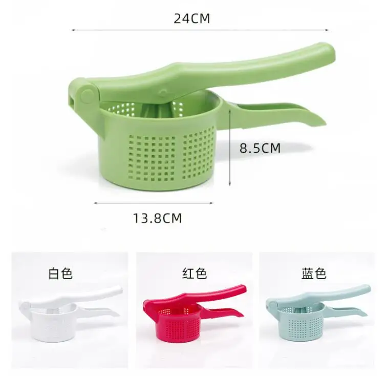 Romote Spinner Vegetable Creative Pressing Vegetable Stuffing Squeezer Fruit Squeezing Tool Hand-Pressure Dehydration Tool for Kitchen Dining (Green)