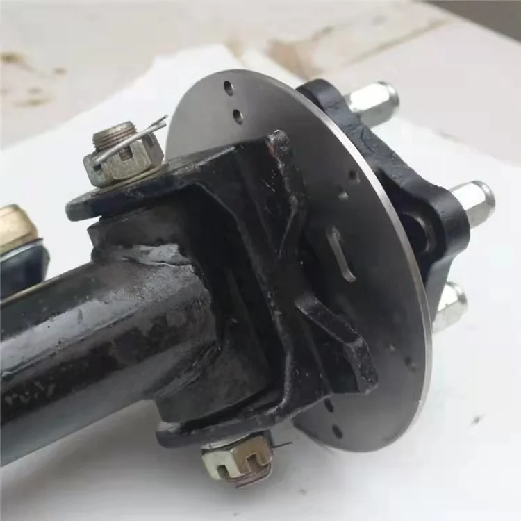 PCD 4x100 4x114 Steel Front Small Wheel Steer Axles for Electric Trucks Golf Carts Buggies