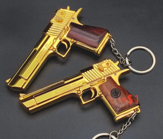 Mini Gun Keychain Self Defense Stun Gun Beretta 92Fs Toys Pistol Gold Gun Keychain Metal