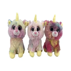 Rainbow Plush unicorn Soft Toy Colorful Stuffed Animal unicorn Plush With Glitter Eyes