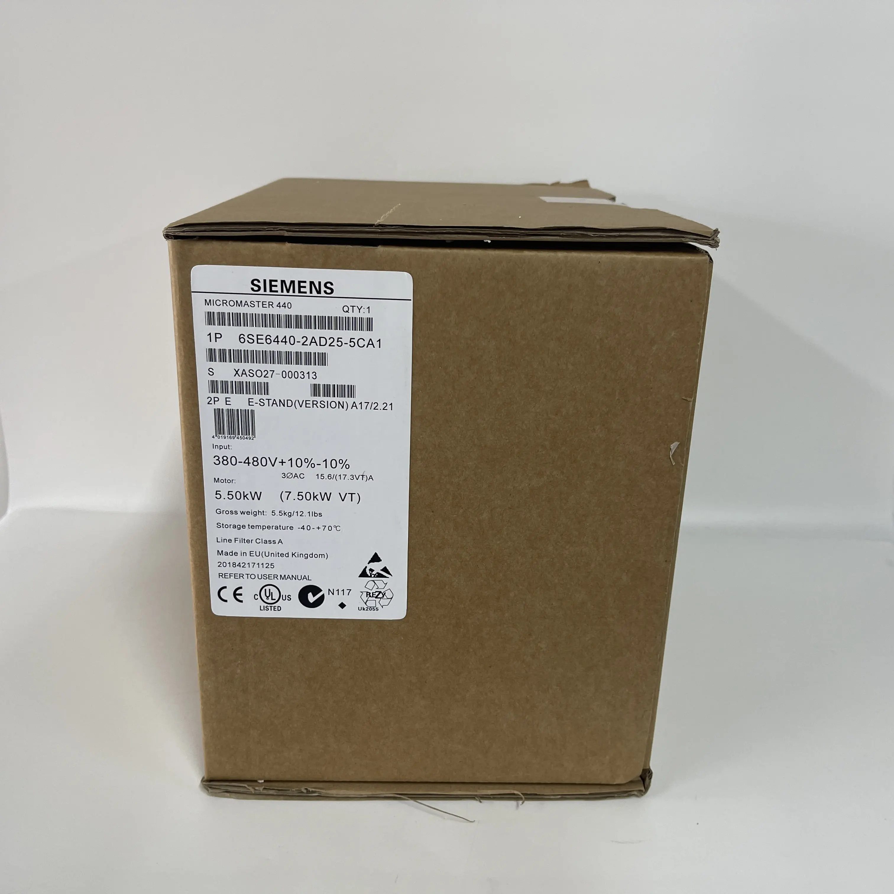 SIEMENS Micromaster 440 Frequency Inverter 6SE6440-2AD25-5CA1