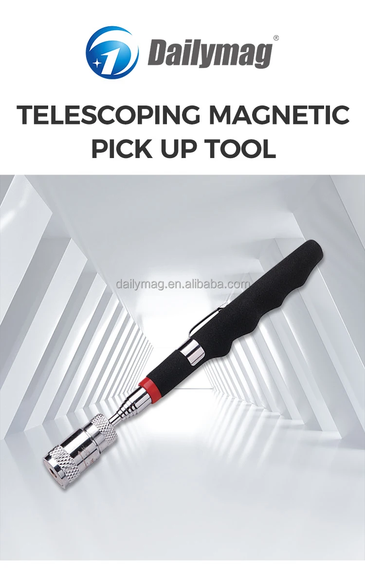 Telescoping Pole with Hook Magnetic Pickup Grabber Tool, Telescopic Push  Pull Rod Wire Grabber Tool Fish Stick, Telescopic Magnetic Pick-Up Tool