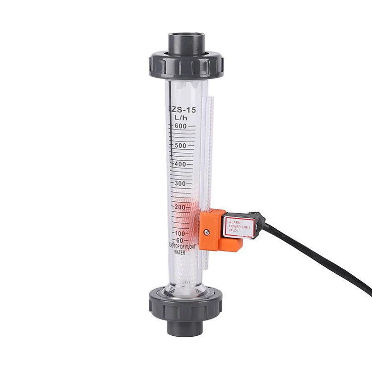 OKJHFD Durchflussmesser-Rotameter, 60-600 L/h Kunststoffrohr-Flüssigkeitswasser-Rotameter LZS-15D Durchflussmesser Oder Messung Einer Einzelnen
