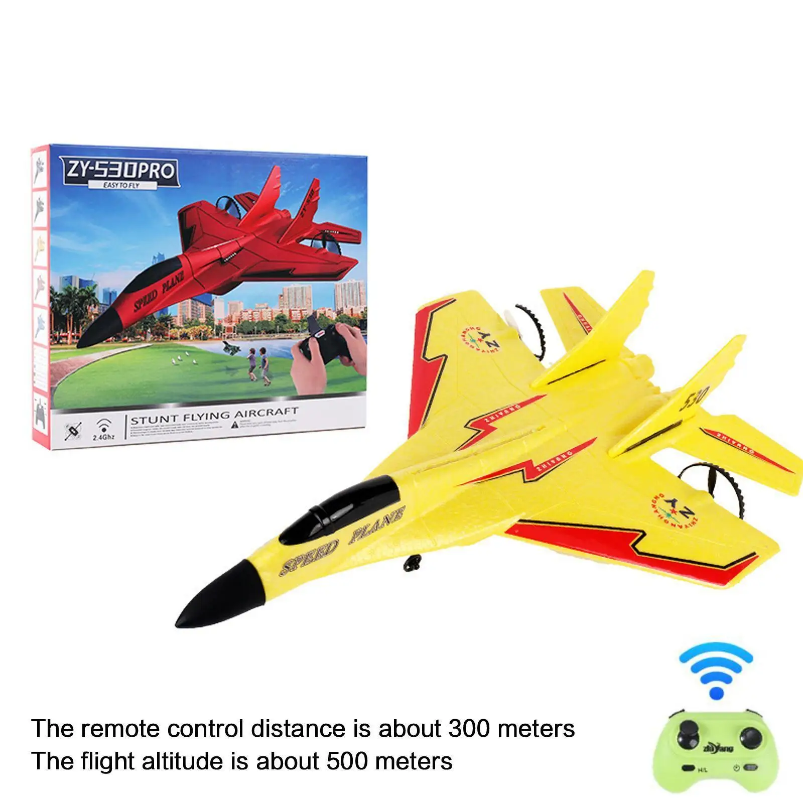Avion Télécommandé En Mousse - Voilure Fixe, Facile à Piloter | LED Pour Vol De Nuit | Portée 100m, Livré Avec Pièces De Rechange