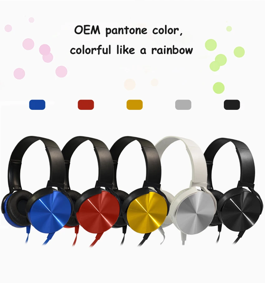 
 Складной металлический игровая гарнитура наушники Экстра с проводом, регулятор баса, наушник для ди-джей с микрофоном  