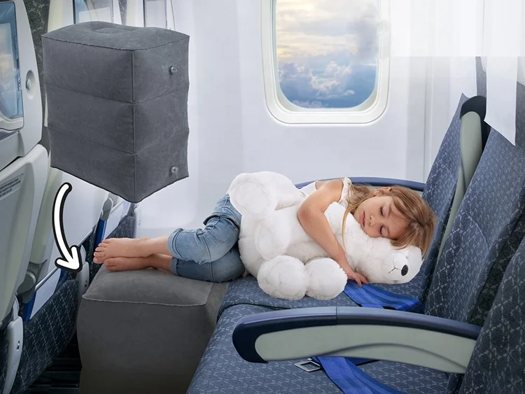 Custom Inflatable Leg Rest Pillow, Portable Airplane