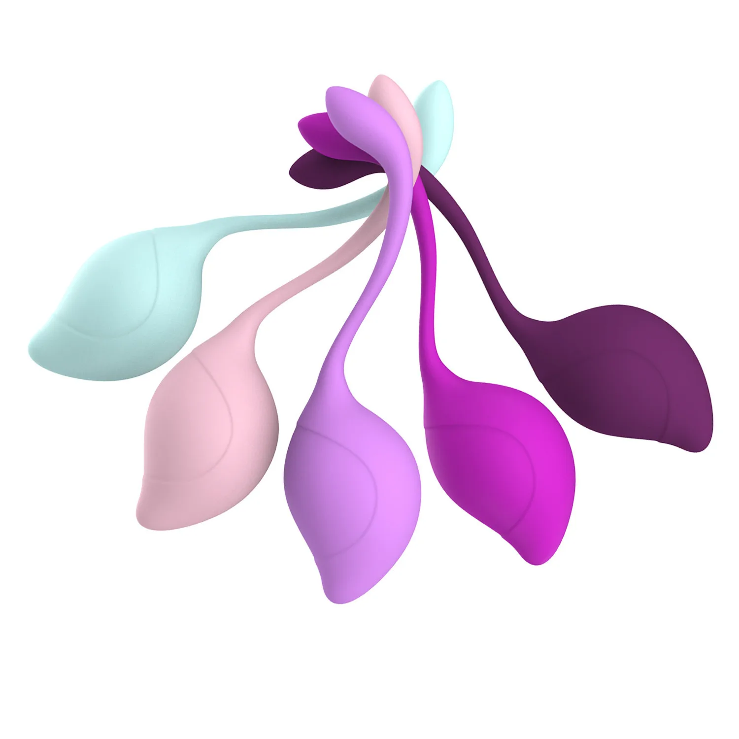 Intergrated Molding Easy to Enter Fit Women Private Structure Female Masturbation 5 Sets Kegel Egg Shape Exercise Ball