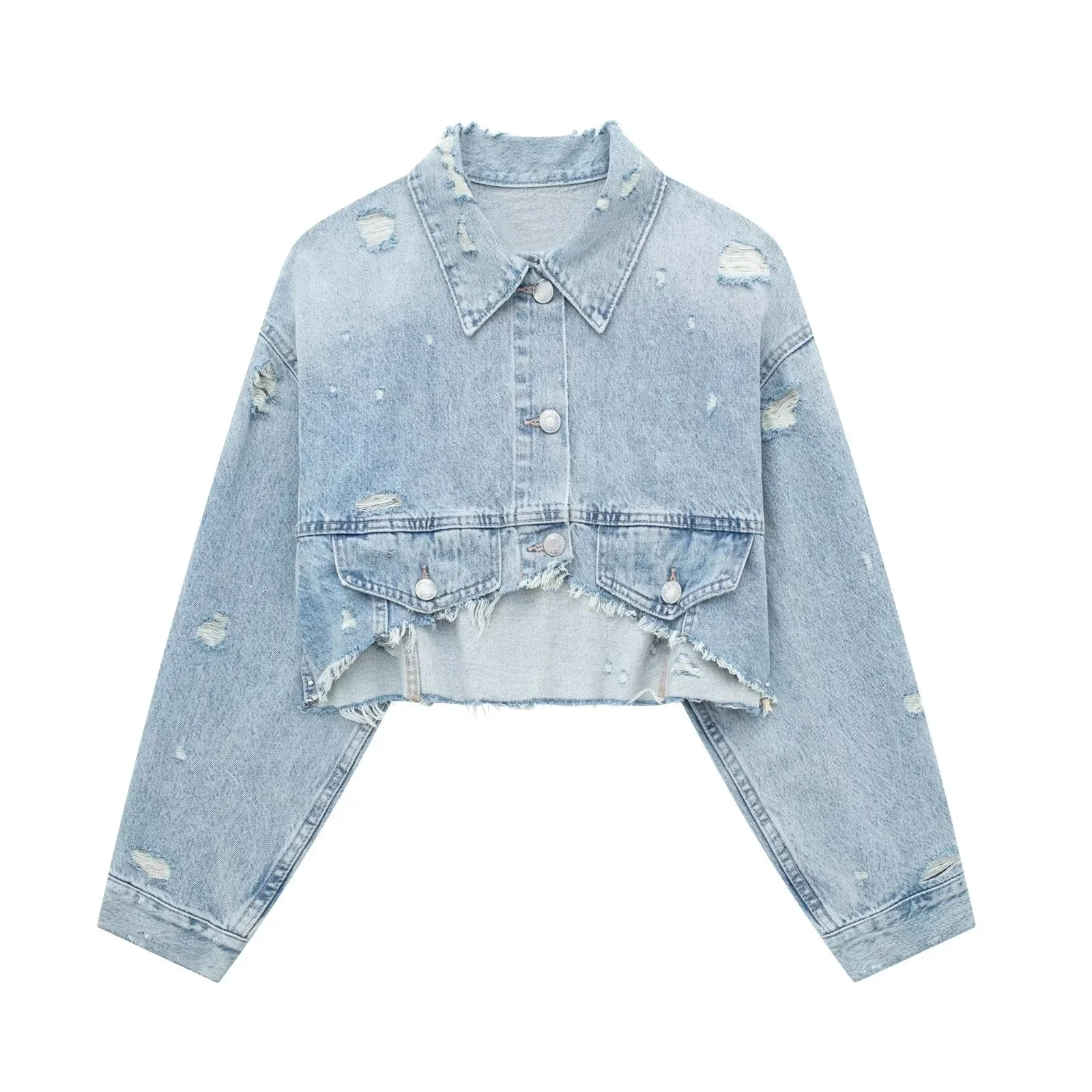 New Popular Fashion Fur Edge Vintage Denim Coat Jacket New Popular Fashion Versatile Vintage