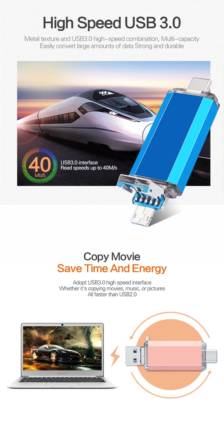 TypeC 2. 0 USB Flash Drive Pen Drive high quality 128GB Micro Usb Stick 16GB 32GB 64GB Pendrive for Type-C Device - ANKUX.COM
