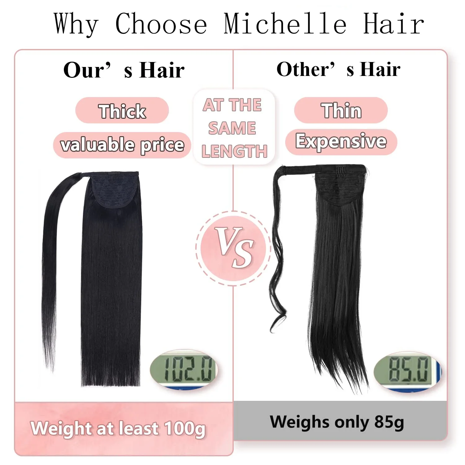 26 tums äkta hårklämma i hästsvansförlängning med omlott långt rakt hästsvanshår för kvinnor_voghion.com