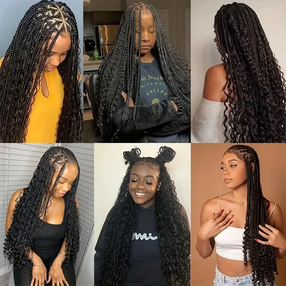 Capelli umani sfusi a onde profonde senza trama, trecce di capelli umani Remy per intrecciare, colore nero naturale, capelli ricci sfusi per intrecciare per donne #1B_voghion.com