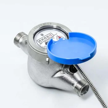 Residential Multi-Jet Dry Type AWWA C708 Stainless Steel 304 Body NSF61 Approved Water Meter with Cable / Extra Inlet Filter