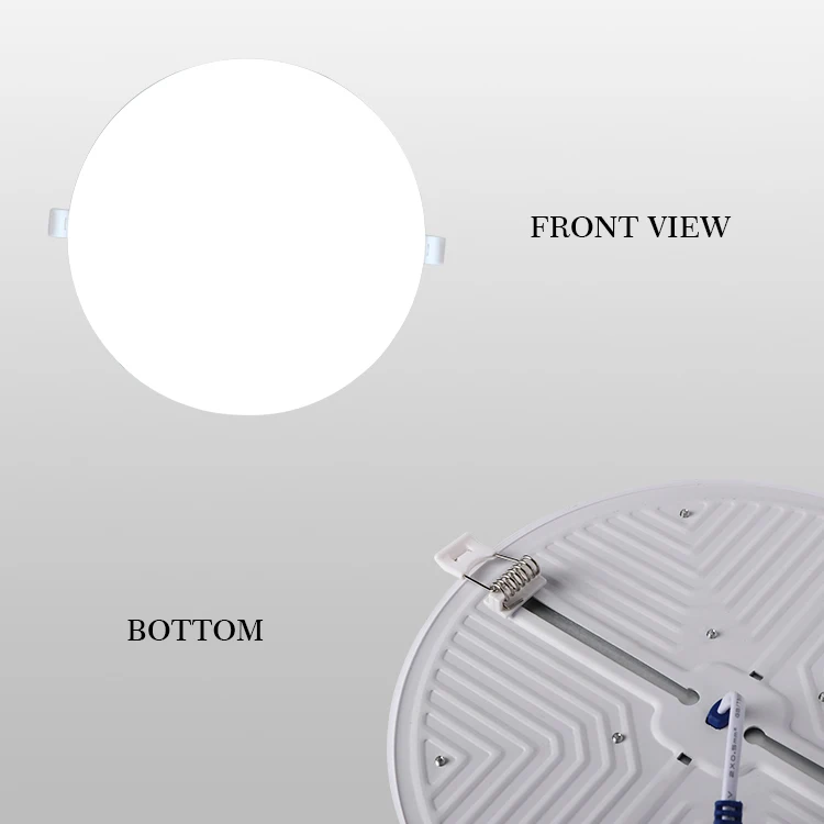 Modern 24W LED Panel Light Slim Surface Mounted with CCT Color Changeable Adjustable Cut Hole Size for Home Office Living Room