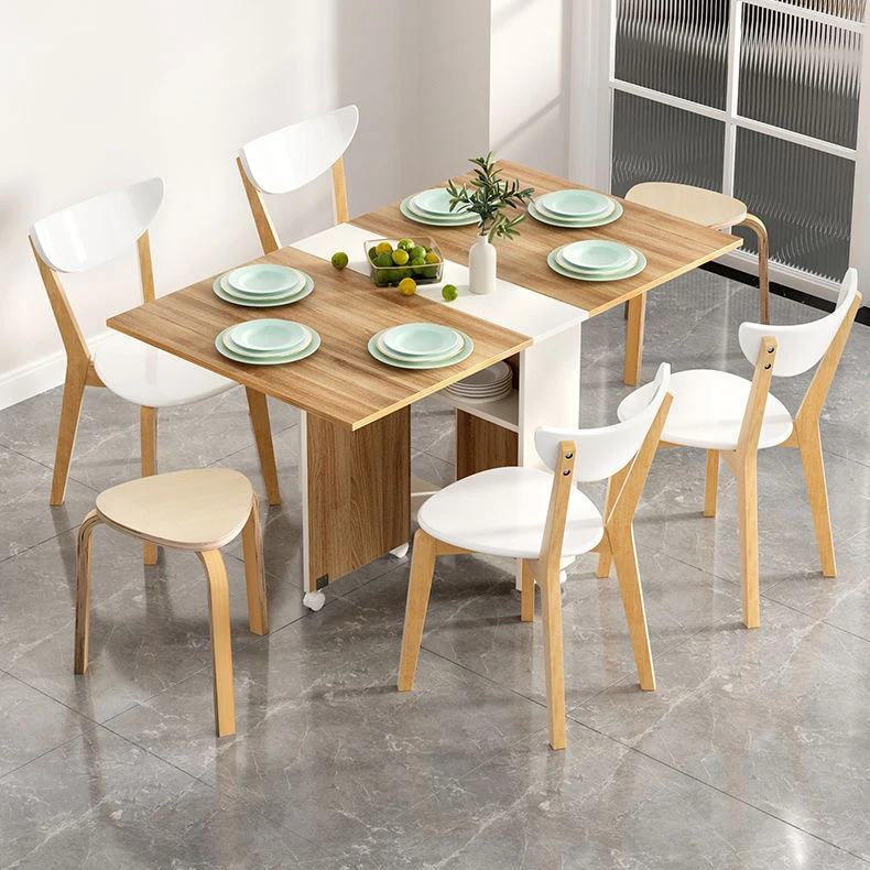 Compact Foldable Dining Table Set with Chairs Space-Saving Design