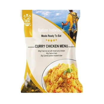 Chinese food ration for camping and hiking self heating mixed fried rice menu total mixed ration