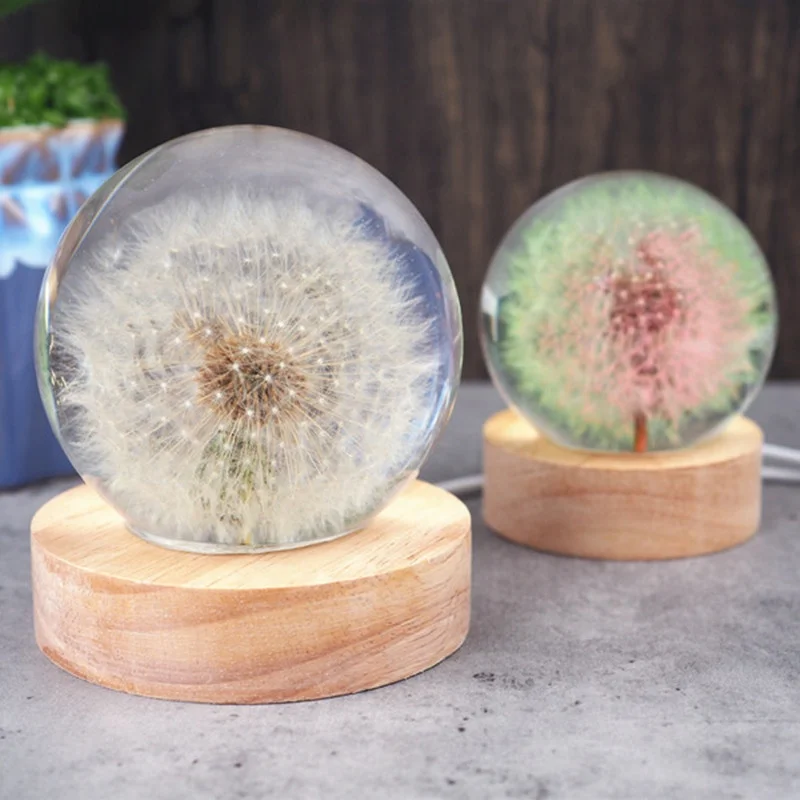 DIY Kugel-Silikonform + 2 Lampenfassungen – Für Epoxidharz, Runde Kugeln, Tischlampen