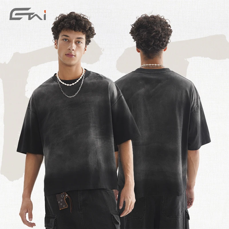 Shop High Quality Sunfade Cropped Boxy Oversized Fit Tshirts