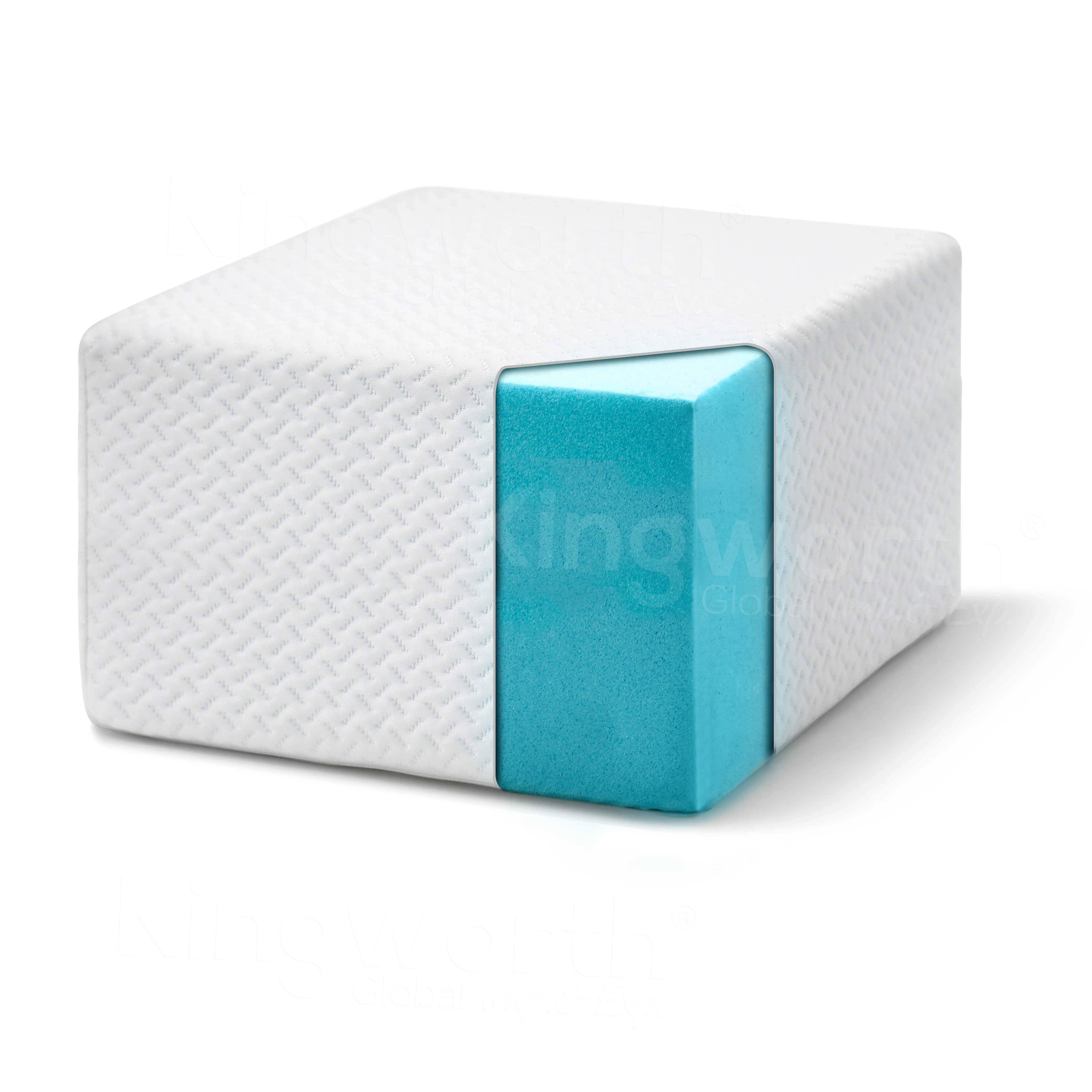 Kingworth Orthopedic Pain Side Sleep Cooling Memory Foam Cube Square