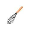 10 inch wooden handle egg beater (black)