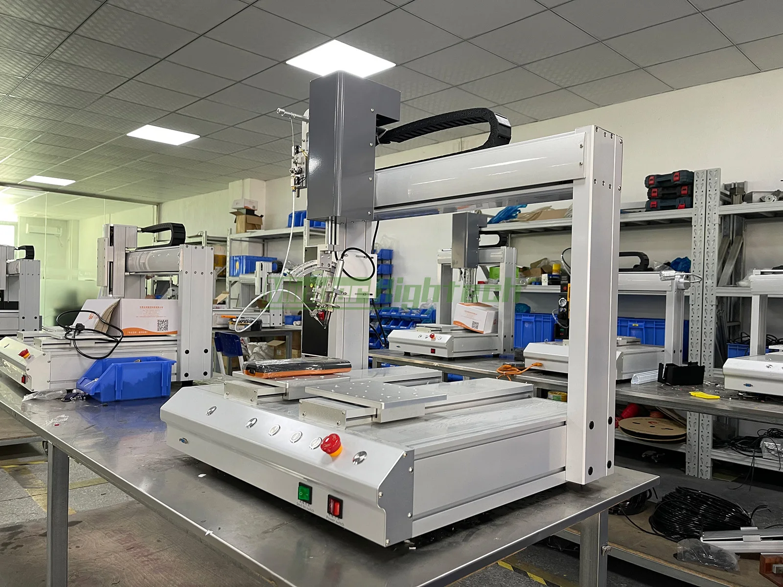 MD-DD-T53311R Desktop 4 Axis Single Head Dual Platform Automatic Soldering Machine