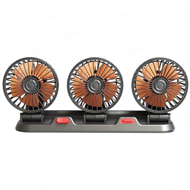 Storm fan triple heads car fan USB automotive 3 three heads air circulation fans 2023 auto accessories 12V 24V RV Truck