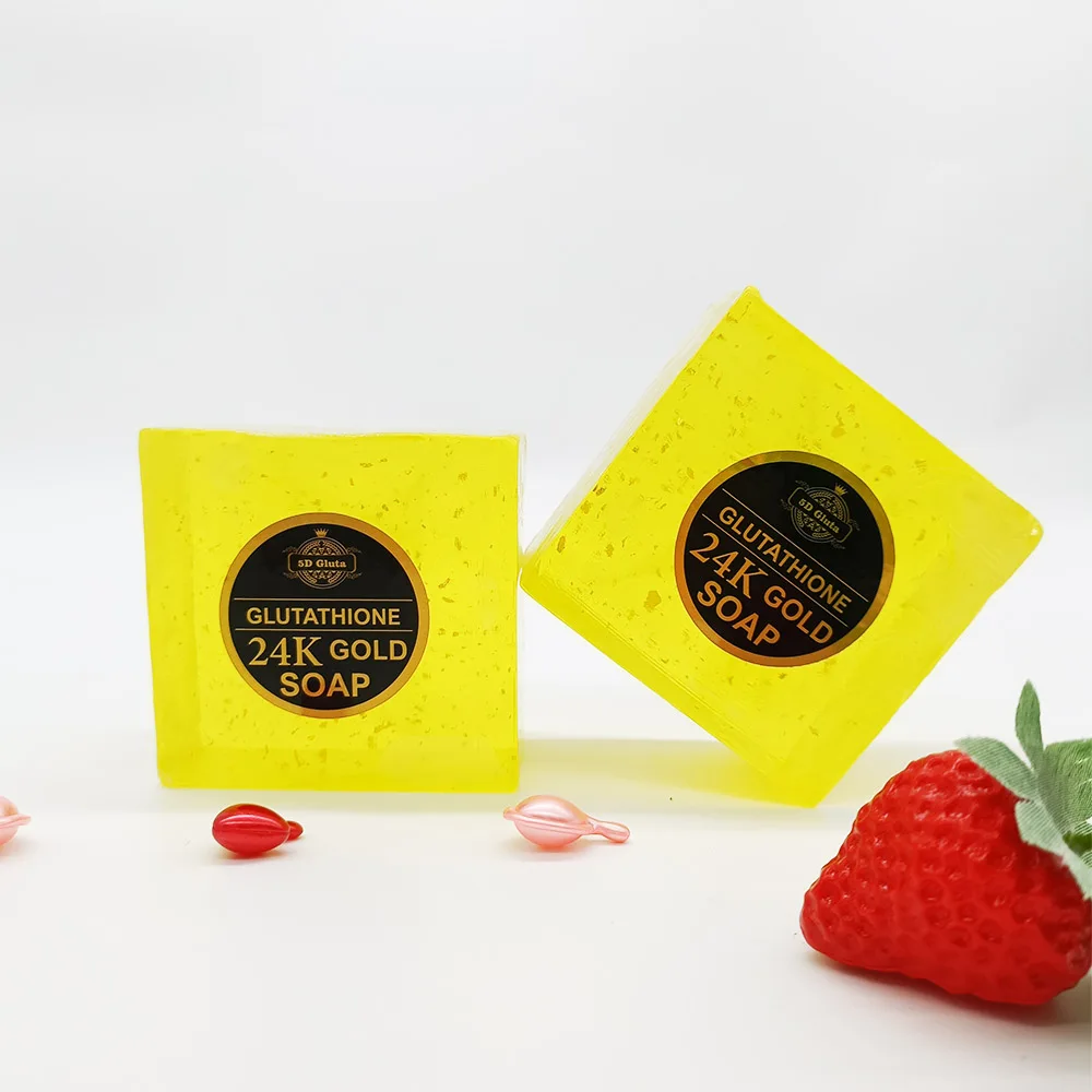 The Best Selling Whitening And Moisturrizing Skin Care Gluta 24k Gold Soap Product With Collagen And Gluta For Black Skin