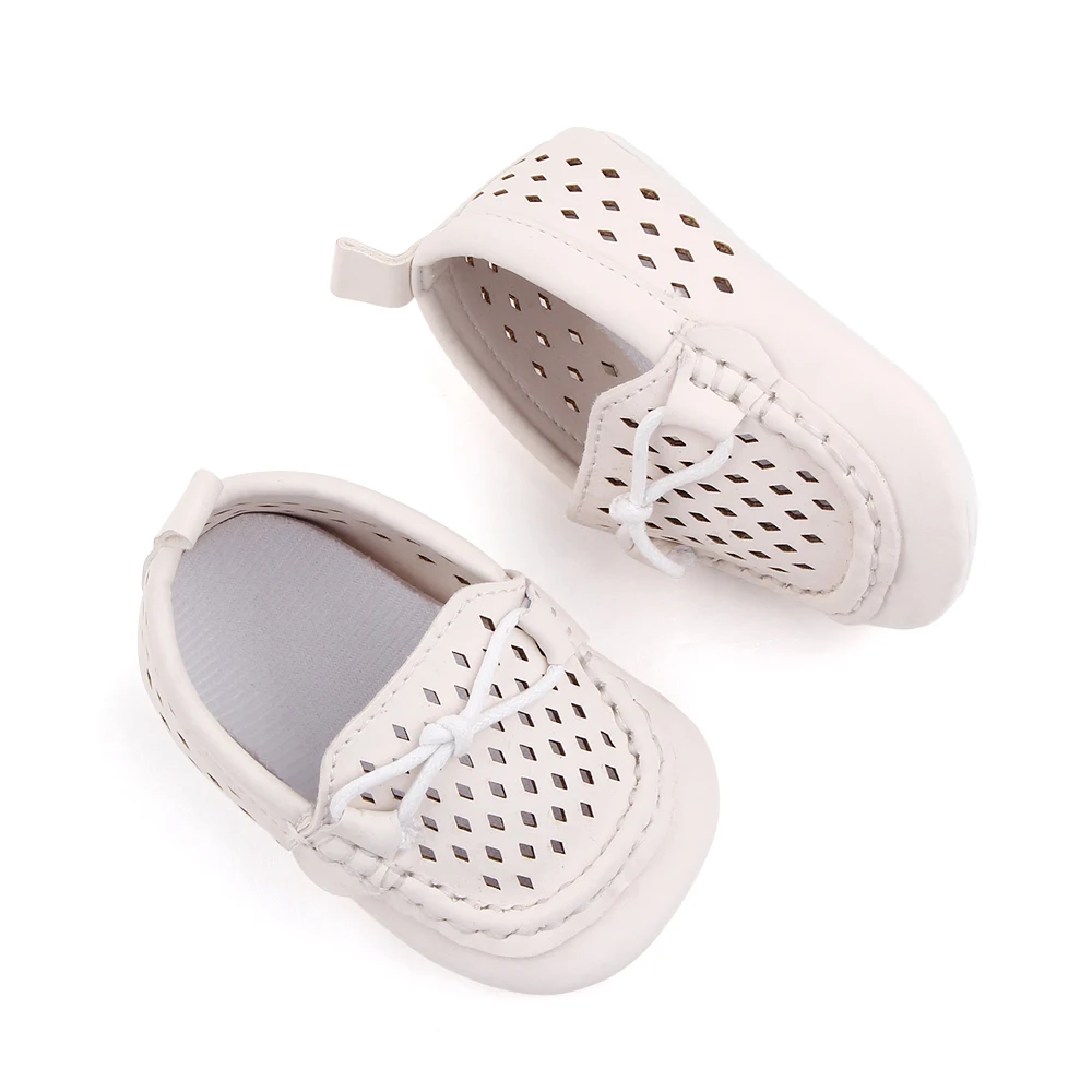 Baby Boys Girls Shoes PU Leather Hollow Breathable Infant Sneakers Soft Sole Moccasins Oxford Loafers Slippers supplier