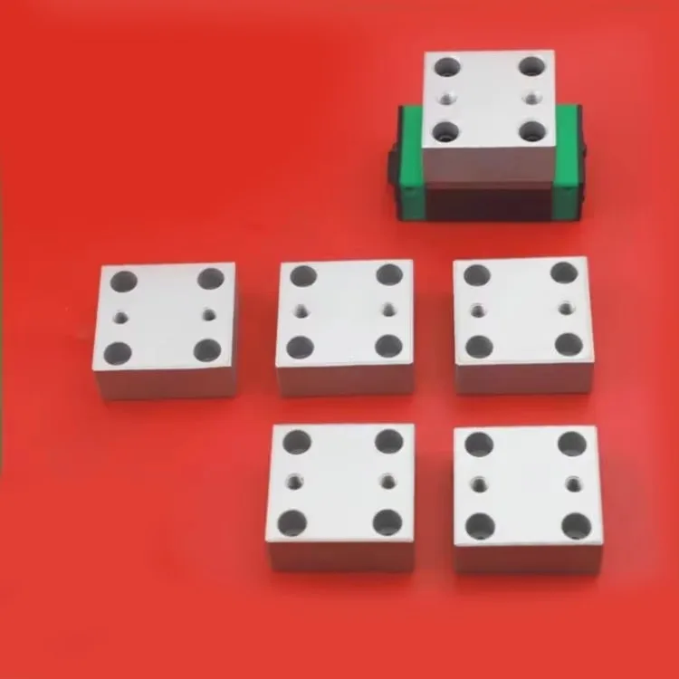 Aluminum Linear Guide Rail Heightening Block Slider with Bearing Raised to the Same Plane Ball Screw Four-Flange Module Spacer