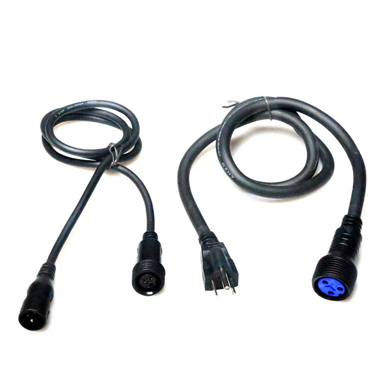 防水LEDパーライト用1m DMXケーブル＆電源ケーブルセット