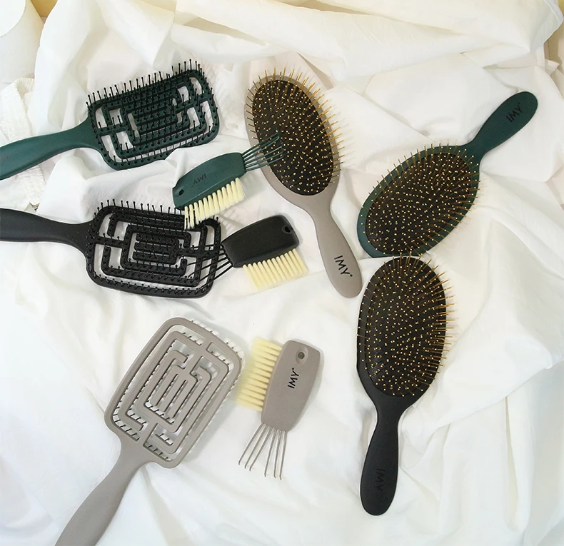 Imy Logo 2024 New Set Massage Brush Kit 2 Pcs Boar Bristle Stainless