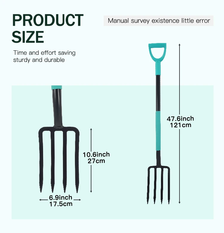 product hot sales high quality multifunctional steel fork  digging fork with long  handle  d girp fork-2