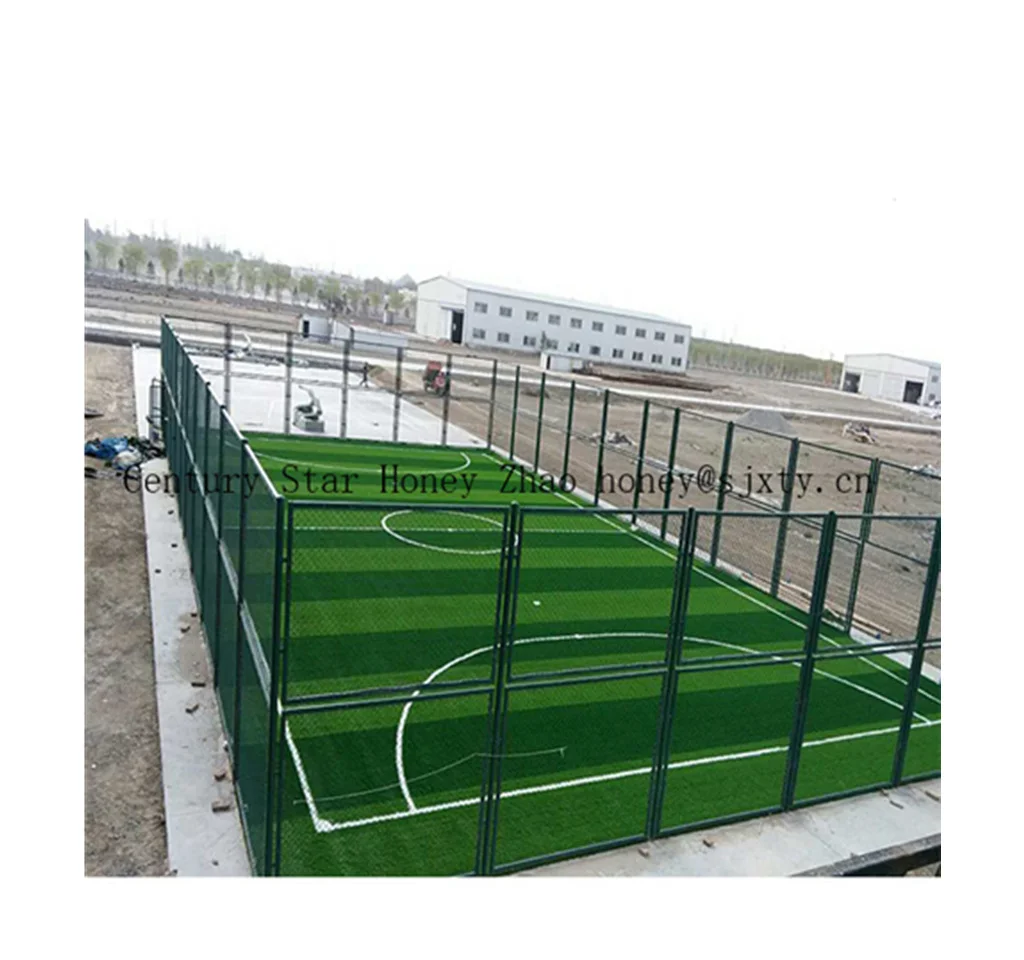 Artificial Grass for Football Soccer Field Outdoor Play Carpet Natural Synthetic Turf and Fence for Football Field Futsal Court