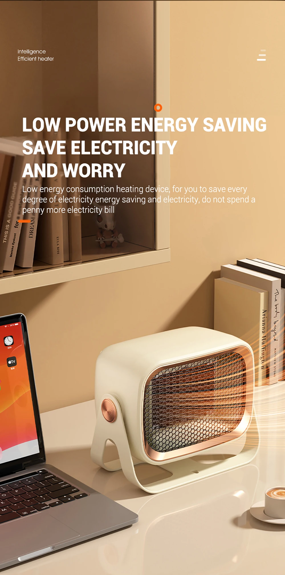 product factory direct 1200w electric heater wall mounted low energy desktop air ptc fan heater portable fan heater for winter home-5
