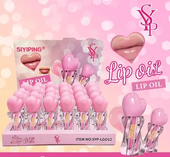 Private Label Vegan Natural  Hydrating Water Light Moisturizing Lip Oil Mirror Lip Makeup Base Plump Lip Gloss