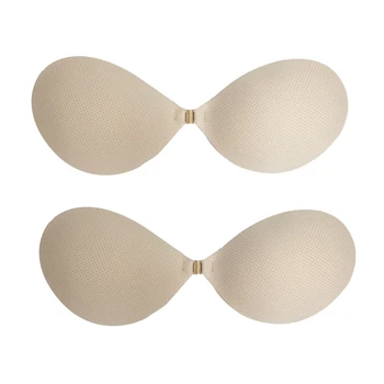 Women's Reusable Strong Stickiness Breathable Invisible Wedding Bra Classic Strapless Push up Adhesive Bra