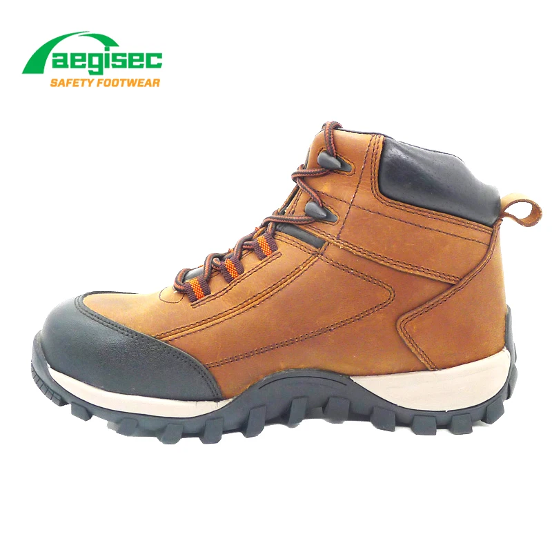 Защитные ботинки AEGISEC со стальным носком, нубуковая кожа, нескользящая резиновая подошва, промышленные мужские защитные рабочие ботинки
