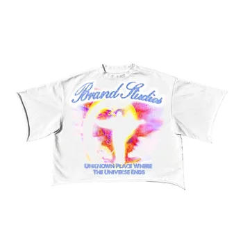 Oversized Cropped High Quality Manufacturer T-shirt Para Algodon Liso Informal Estampar Camisetas Masculina Na Moda Camiseta