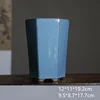 Blue Glaze Wide Cylinder Pot