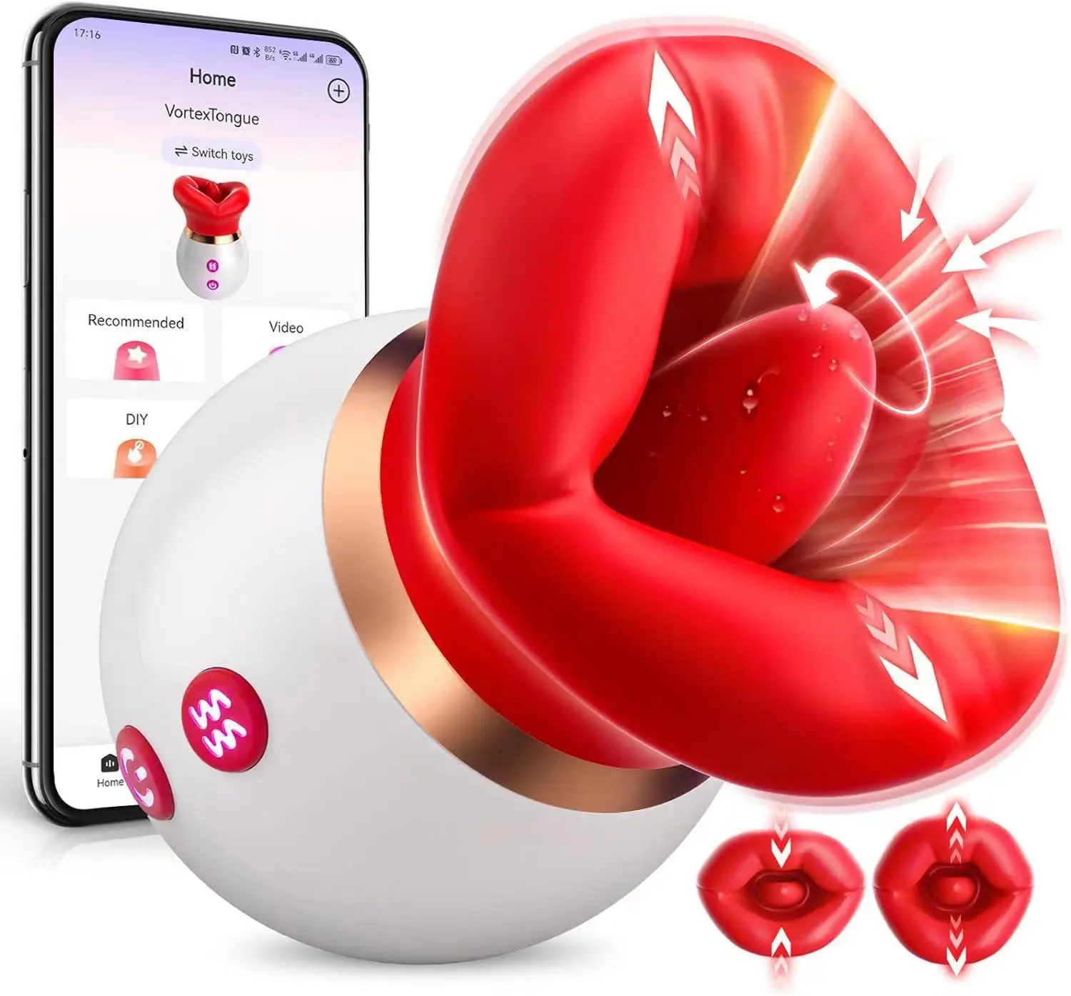 APP HotClitoral Tongue Licking Toy 10 Suction Vibration Tongue Vibrant Licker Toy G Spot Vibrator Rose Toy Vibrator for Women APP HotClitoral Tongue Licking Toy 10 Suction Vibration Tongue Vibrant Licker Toy G Spot Vibrator Rose Toy Vibrator for Women
