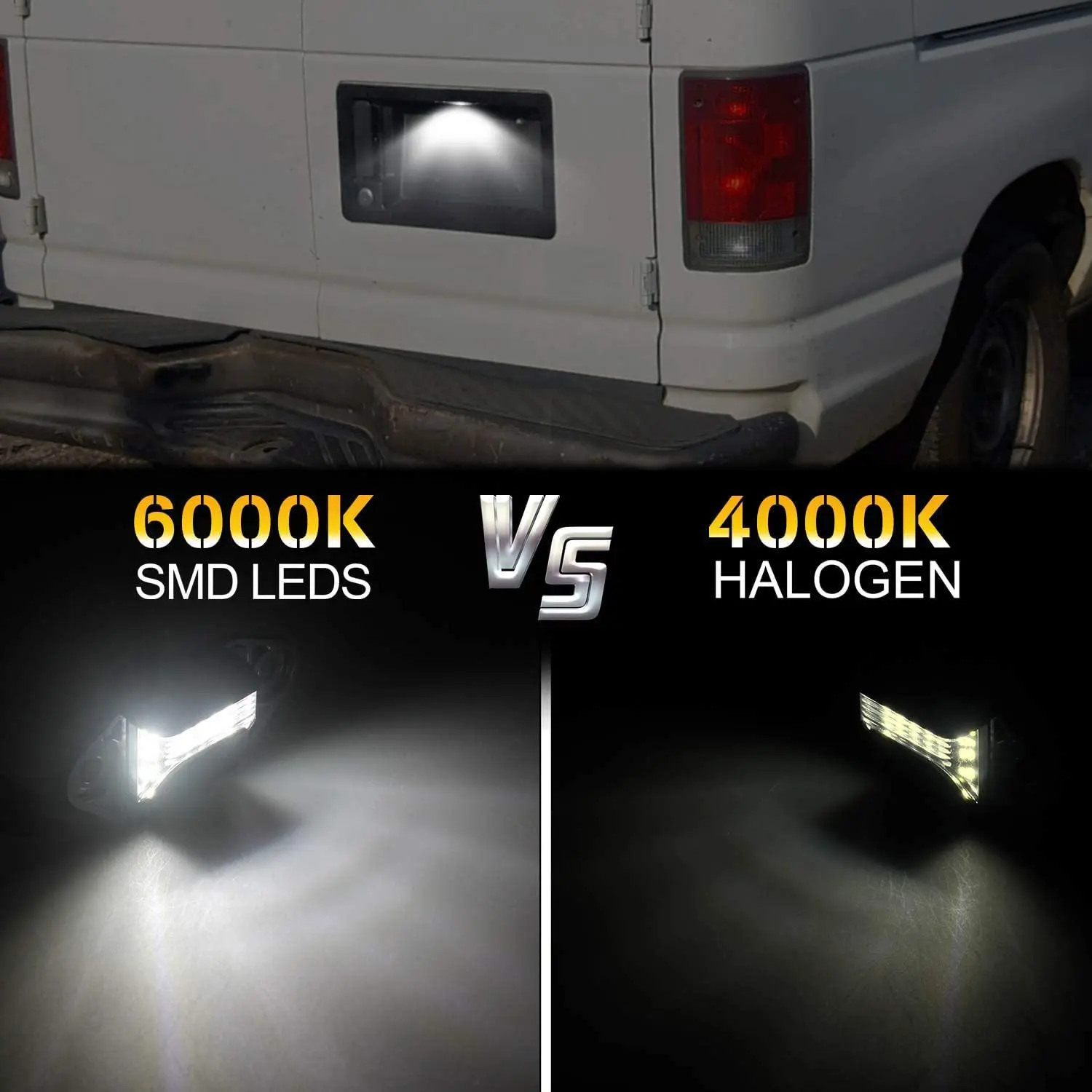 Aazon.co: VIPOTOZ Full LED License Plate Light For 1992-2018 Ford E - Foto 2