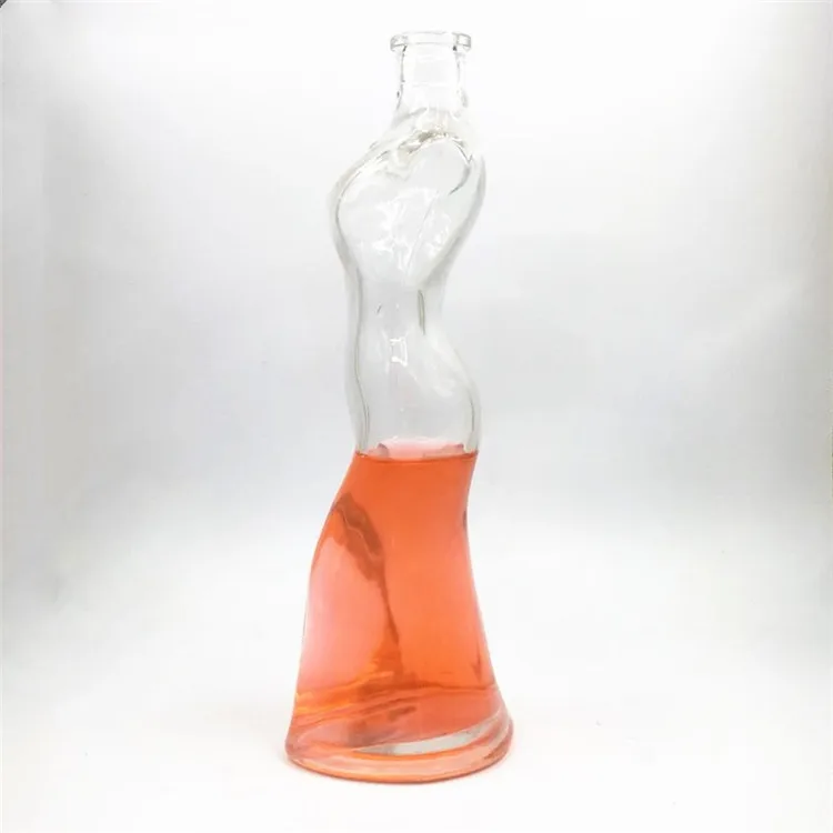 Fancy Customized Design for Whisky Brandy Spirit Gin Liquor Glass Woman Body Shape Bottle
